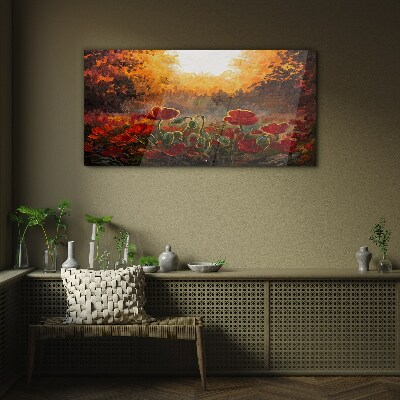 Obraz na skle Maľovanie kvetín