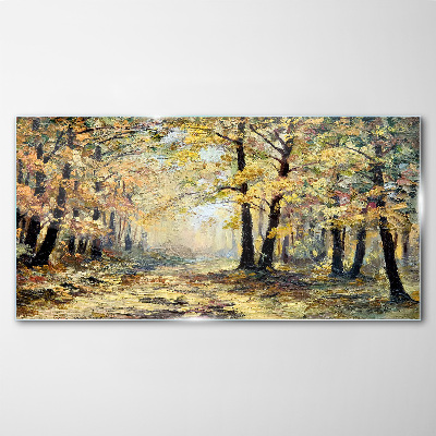 Obraz na skle Jesenné les