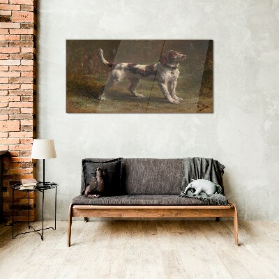Skleneny obraz Moderné lesné zvieracie pes