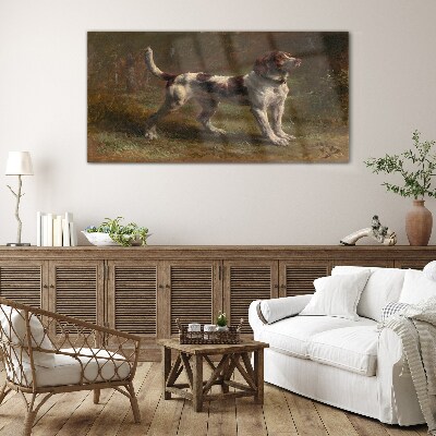 Skleneny obraz Moderné lesné zvieracie pes
