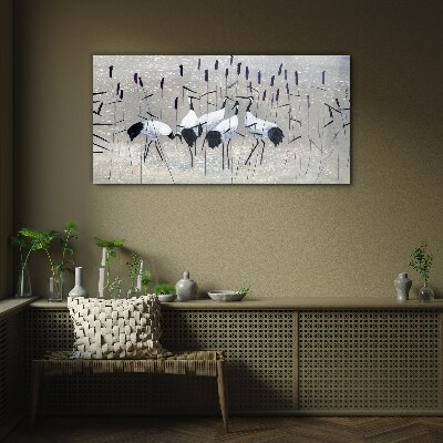 Obraz na skle Zvieratá vtáky trstina