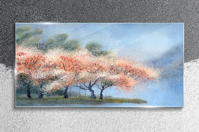 Obraz na skle Strom kvety abstrakcie
