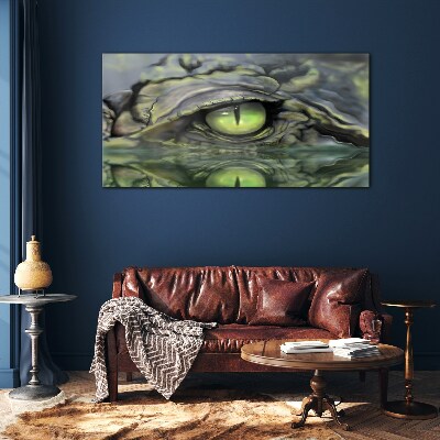 Skleneny obraz Zvieracie krokodílej očné voda