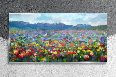 Obraz na skle Moderné prírodné kvety