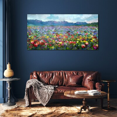 Obraz na skle Moderné prírodné kvety