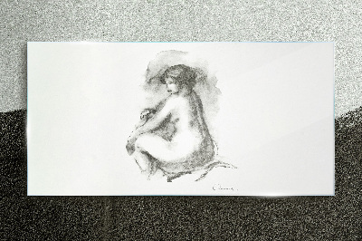 Skleneny obraz Kreslenie žien skica