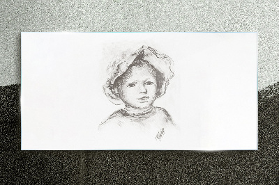 Skleneny obraz Kreslenie náčrtok dieťaťa