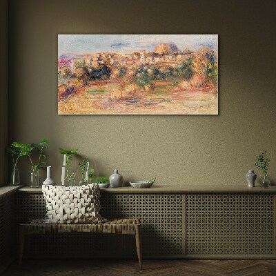 Skleneny obraz Panoráma mesta lesné obloha