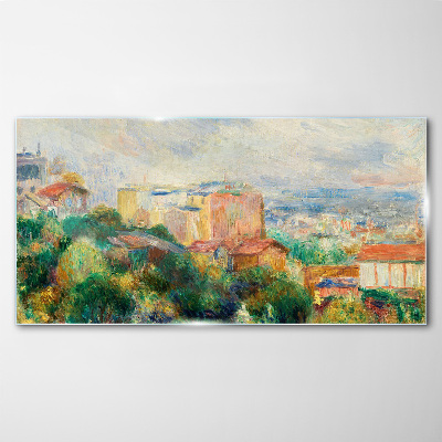 Skleneny obraz Panoráma mesta v pastelových tónoch