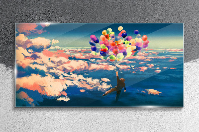 Obraz na skle Neba balóniky