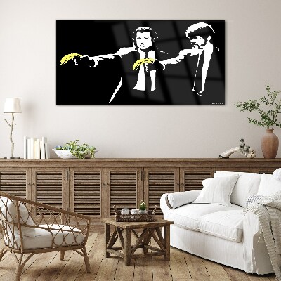 Skleneny obraz Pop art banány