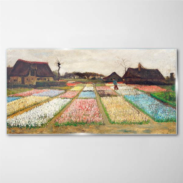 Skleneny obraz Jarné tulipánové polia