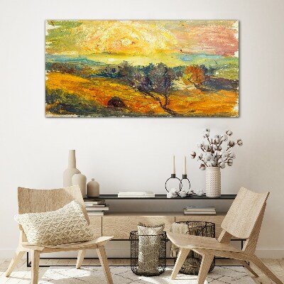 Obraz na skle Abstrakcie západ slnka