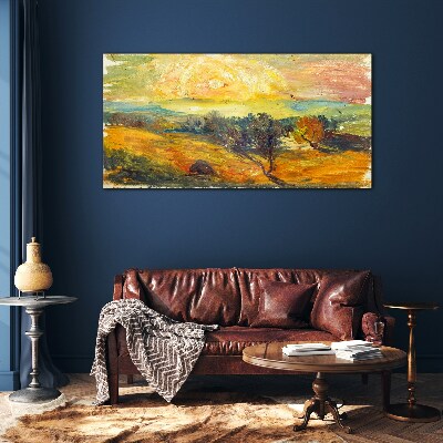 Obraz na skle Abstrakcie západ slnka