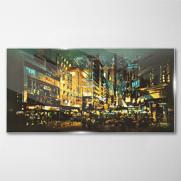 Obraz na skle Mesto nočné abstrakcie