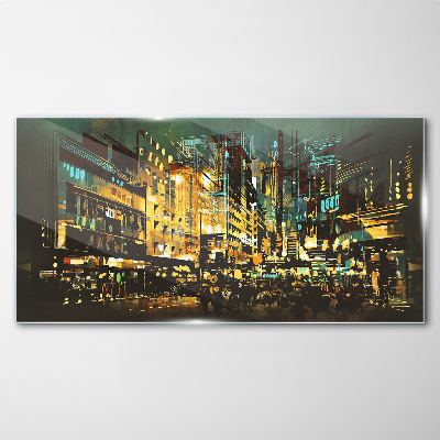 Obraz na skle Mesto nočné abstrakcie