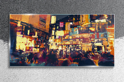 Obraz na skle Mesto nočné svetlo