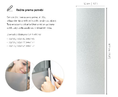 Lepiaca fólia na sklo mliečna a polopriehľadná