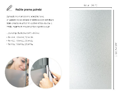 Lepiaca fólia na sklo mliečna a polopriehľadná