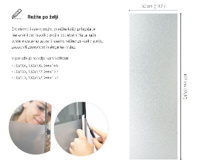 Lepiaca fólia na sklo mliečna a polopriehľadná