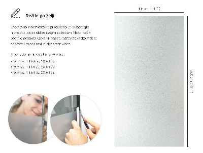 Lepiaca fólia na sklo mliečna a polopriehľadná