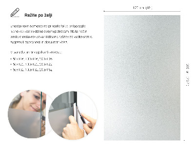 Lepiaca fólia na sklo mliečna a polopriehľadná