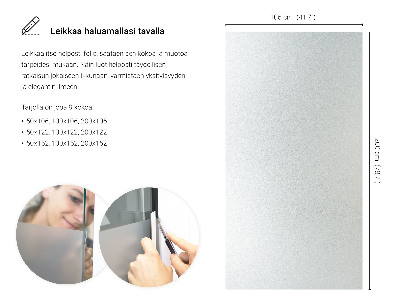 Lepiaca fólia na sklo mliečna a polopriehľadná