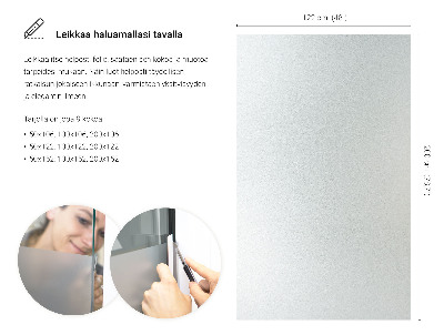 Lepiaca fólia na sklo mliečna a polopriehľadná