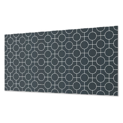 Samolepiaci obkladový panel Geometrický vzor kruhov a čiar