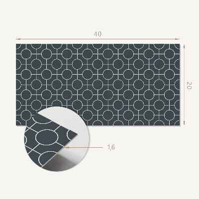 Samolepiaci obkladový panel Geometrický vzor kruhov a čiar