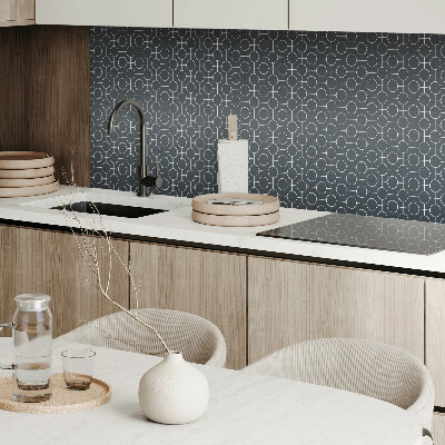 Samolepiaci obkladový panel Geometrický vzor kruhov a čiar