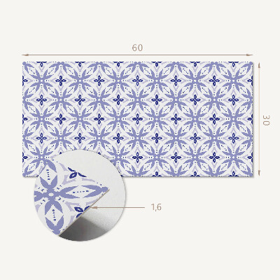 Vinylový obklad stien Geometrický vzor s kvetmi