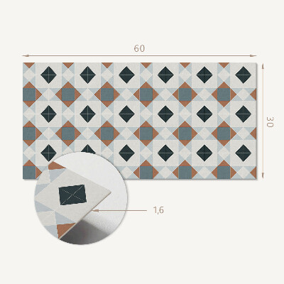 Vinylový obklad stien Geometrický vzor dlaždíc