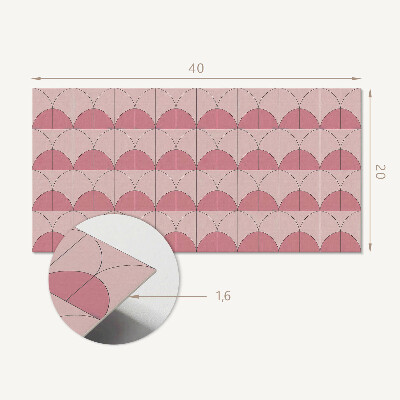 Samolepiaci obkladový panel Geometrické polkruhy v usporiadaní
