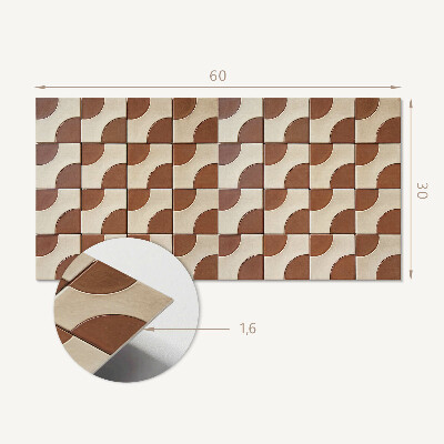 Dekoracný panel na stenu Dlaždice s geometrickým vzorom