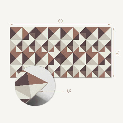 Samolepiaci obkladový panel Geometrický vzor s trojuholníkmi