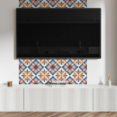 Samolepiaci obkladový panel Geometrický kvetinový vzor