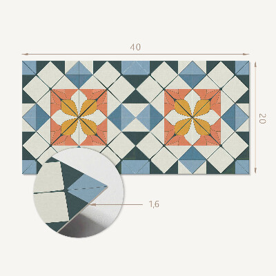 Vinylový obklad stien Geometrický kvetinový vzor