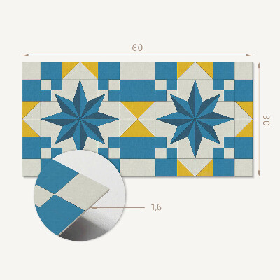 Vinylový obklad stien Geometrický vzor hviezdy