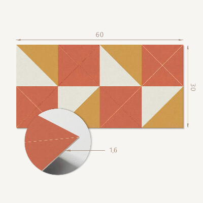 Dekoracný panel na stenu Geometria v teplých tónoch