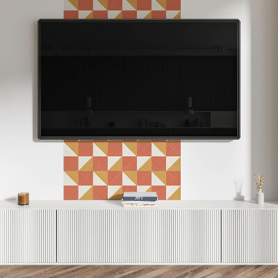 Dekoracný panel na stenu Geometria v teplých tónoch