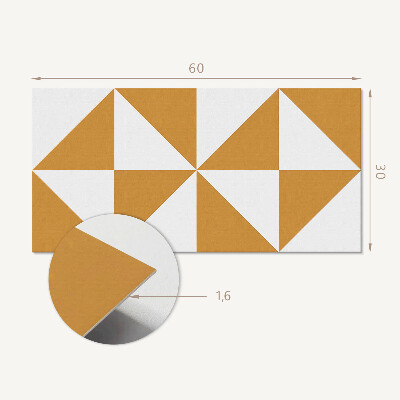 Samolepiaci obkladový panel Geometrické trojuholníky v štvorcoch