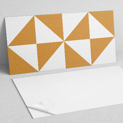 Samolepiaci obkladový panel Geometrické trojuholníky v štvorcoch