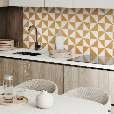 Samolepiaci obkladový panel Geometrické trojuholníky v štvorcoch