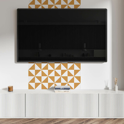 Samolepiaci obkladový panel Geometrické trojuholníky v štvorcoch