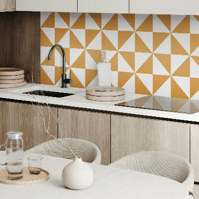Samolepiaci obkladový panel Geometrické trojuholníky v štvorcoch