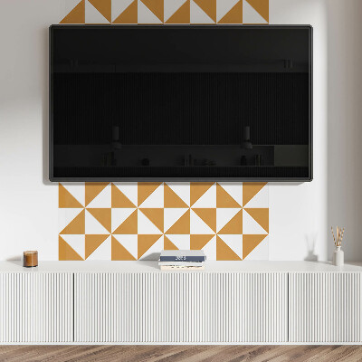 Samolepiaci obkladový panel Geometrické trojuholníky v štvorcoch