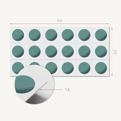 Vinylový obklad stien Geometrické kruhy v mriežke