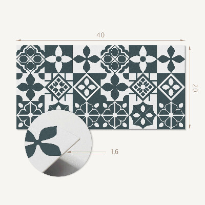 Vinylový obklad stien Geometrické vzory v dlaždiciach