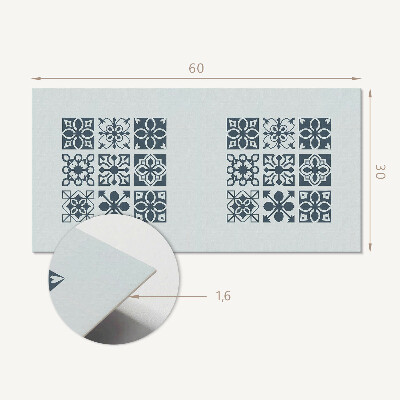 Dekoracný panel na stenu Geometrické vzory v štvorcoch